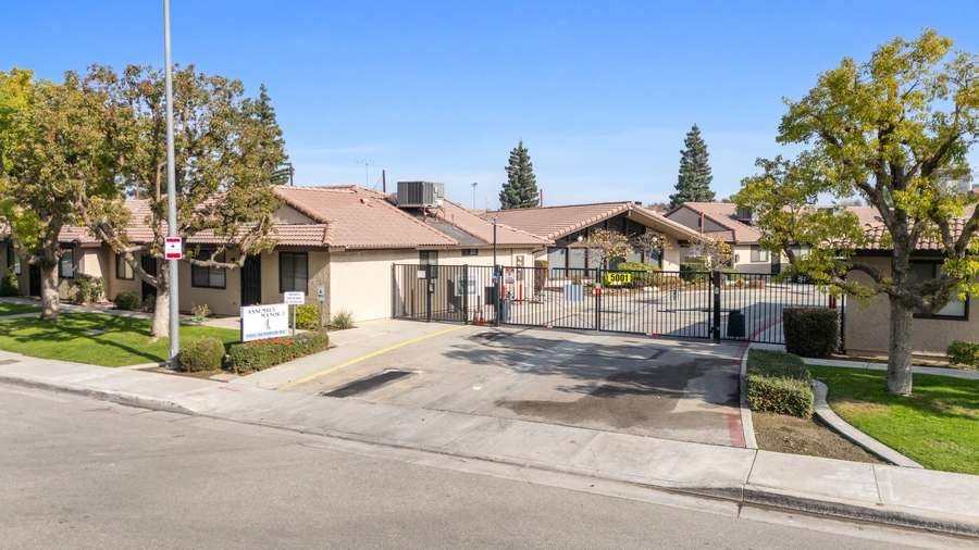 Gated entrance to The Manors community office
